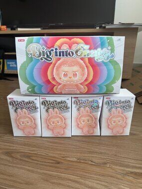 SET OF 4 Labubu Big Into Energy V3 Pop Mart The Monsters BNIB Sealed